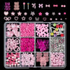 120-Pack 3D Gold Metal Nail Charms Bow Butterfly Diamond Star Nail Art Decorations