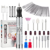 Rechargeable Electric Nail Drill Kit – Portable 4-Speed 20,000 RPM Manicure & Pedicure Set with 30+ Bits USB