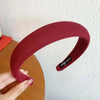 Vintage Red Velvet Headband for Women – Padded Wool-Style Hairband, Christmas Hair Accessory