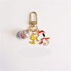 Kawaii Cartoon Dog Keychain with Lobster Clasp - Cute Zinc Alloy Bag Charm & Pendant