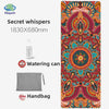 Suede Chamois Yoga Mat 183 x 68 cm (72 x 26.8 in) - Portable Foldable Non‑Slip Exercise Mat for Yoga, Dance & Jump Rope