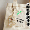 Dog Hair Storage Keychain Pendant Cute Resin Dog Fur Keeper Bag Charm for Car Keys, Couples & Gifts