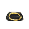 Women's PU Leather Metal-Handle Clutch — Removable Strap Crossbody Evening Bag for Wedding & Party