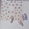 5D Laser Christmas Nail Stickers Crystal Diamond Snowflake Self-Adhesive Nail Art