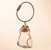 Dog Hair Storage Keychain Pendant Cute Resin Dog Fur Keeper Bag Charm for Car Keys, Couples & Gifts