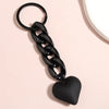 Handmade Heart Resin Keychain with Acrylic Link Chain Handbag Pendant for Women and Girls Gift