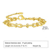 Chunky Gold-Plated Stainless Steel Link Chain Bracelet for Women — Waterproof Layering Wristband
