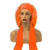 Satin Sleep Cap for Women – Large Widened Night Bonnet with Long Streamer Elastic Hair Care Turban