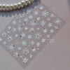 5D Laser Christmas Nail Stickers Crystal Diamond Snowflake Self-Adhesive Nail Art