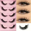 5 Pairs Cat Eye False Eyelashes, Natural-Look Synthetic Strip Lashes