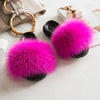 Real Fox Fur Slides for Women Luxury Furry Flat Slide Sandals