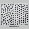2-Pack White Snowflake Nail Stickers with Sparkling Rhinestones — Self-Adhesive Christmas Nail Decals, 6.5 x 10.2 cm (2.6 x 4.0 in)