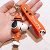 Snoopy Silicone Doll Keychain – Cute Cartoon Car & Bag Pendant with Lobster Clasp