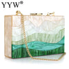 Acrylic Box Clutch with Chain Strap – Evening, Wedding & Party Crossbody Purse for Women