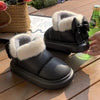 Women's Bow Accent Plush Ankle Snow Boots Fur-Lined Cotton Winter Boots