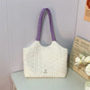 Quilted Love Women's Large Capacity Shoulder Tote Bag - Solid Color Casual Book Bag