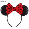 Disney Minnie Sequin Ear Headband with Polka Dot Bow, Girls & Women Party Hairband, Kids DIY Hair Accessory
