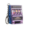 Mini Slot Machine Keychain - Cartoon Fruit Coin-Operated Game Stress Reliever for Kids & Adults
