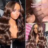 13x6 HD Lace Frontal Wig 30 in (76 cm) Chocolate Brown Body Wave 100% Human Remy Pre-Plucked