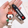 Snoopy Silicone Doll Keychain – Cute Cartoon Car & Bag Pendant with Lobster Clasp