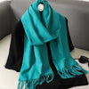 Women's Winter Scarf, Thick Cashmere-Look Pashmina Shawl with Tassels, Windproof Wrap, 175+ cm (69+ in) — 62 Colors