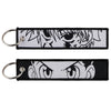 Anime Embroidered Keychain Double-Sided Key Fob 3 x 13 cm (1.2 x 5.1 in) for Backpacks Cars Motorcycles Gift