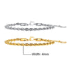 Adjustable Twisted Rope Chain Bracelet - Stainless Steel Unisex Lobster Clasp, Gold or Silver, 16–21 cm (6.3–8.3 in) or 20–25 cm (7.9–9.8 in)