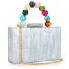 Acrylic Clear Small Square Clutch Bag – Chain Shoulder Evening Bag for Wedding & Party