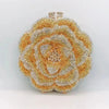 Floral Rhinestone Minaudiere Evening Clutch Rose Crystal Bridal Wedding Party Bag