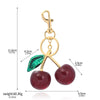 Red Cherry Pendant Keychain for Women — Cute Bag Charm & Car Keyring