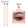 2-in-1 Liquid Eyeliner Pen with Moon Stamp, Waterproof Long-Lasting Black