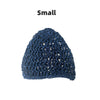 Women's Mesh Crochet Hair Net Snood Solid Color Sleeping Cap Turban - Small, Large