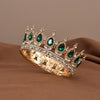 Crystal Baroque Princess Tiara – Round Rhinestone Bridal Pageant Crown