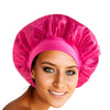 Satin Wide Brim Nightcap Silky Bonnet Hair Wrap for Sleeping Elastic Soft Band Sleep Cap for Women