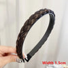 Boho Twist Braided Stretch Headband for Women — Synthetic Braided Hairband (Natural Black, Dark Brown, Light Brown)