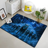 Wolf & Moon Area Rug – Scenic Wolf Moon Pattern Non-Slip Carpet for Living Room & Bedroom, Soft Large Area Rug (23×35–70×102 in | 60×90–180×260 cm)