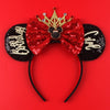 Disney Mickey Mouse Sequin Ears Headband with Bow - Halloween Party Cosplay Hairband for Women & Kids