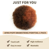 Kinky Curly Remy Human Hair Ponytail Afro Puff Drawstring Clip-In High Bun Updo Extension for Black Women