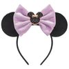 Disney Mickey Mouse Sequin Ears Headband with Bow - Halloween Party Cosplay Hairband for Women & Kids