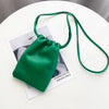 Women's Mini Drawstring Bucket Crossbody Bag - Candy Color Phone Shoulder Purse