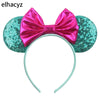 Disney Minnie Sequin Ear Headband with Polka Dot Bow, Girls & Women Party Hairband, Kids DIY Hair Accessory