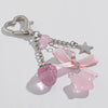 Y2K Anti-Loss Keychain Creamy Butterfly Bow Pink Star Beaded Bag Charm