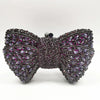 Rhinestone Evening Clutch with Bow - Multi-Color Bridal Wedding Party Handbag