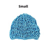 Women's Mesh Crochet Hair Net Snood Solid Color Sleeping Cap Turban - Small, Large