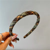 Plaid Bezel Hairband for Women Korean Retro Vintage Headband for Holiday Parties