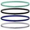 4-Pack Unisex Non-Slip Elastic Sports Headbands - Slim Sweat-Wicking Headbands for Yoga, Running, Gym & Biking