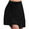 Plus Size High-Waisted Tennis Skirt with Pockets for Women 1XL-5XL Elegant Solid Black
