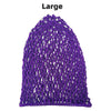 Women's Mesh Crochet Hair Net Snood Solid Color Sleeping Cap Turban - Small, Large