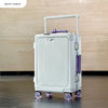Front-Opening Polycarbonate Carry-On Spinner with Aluminum Frame, Laptop Compartment, USB Charging Port & Lock
