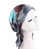 Satin Pre-Tied Turban Headband Paisley Print Soft Flexible One-Size Headscarf Chemo Cap Ladies Head Wrap Bandana